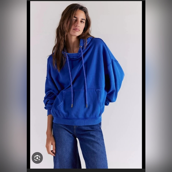 Free People Tops - NWT We The Free of a Feather Hoodie~Mazarine Blue